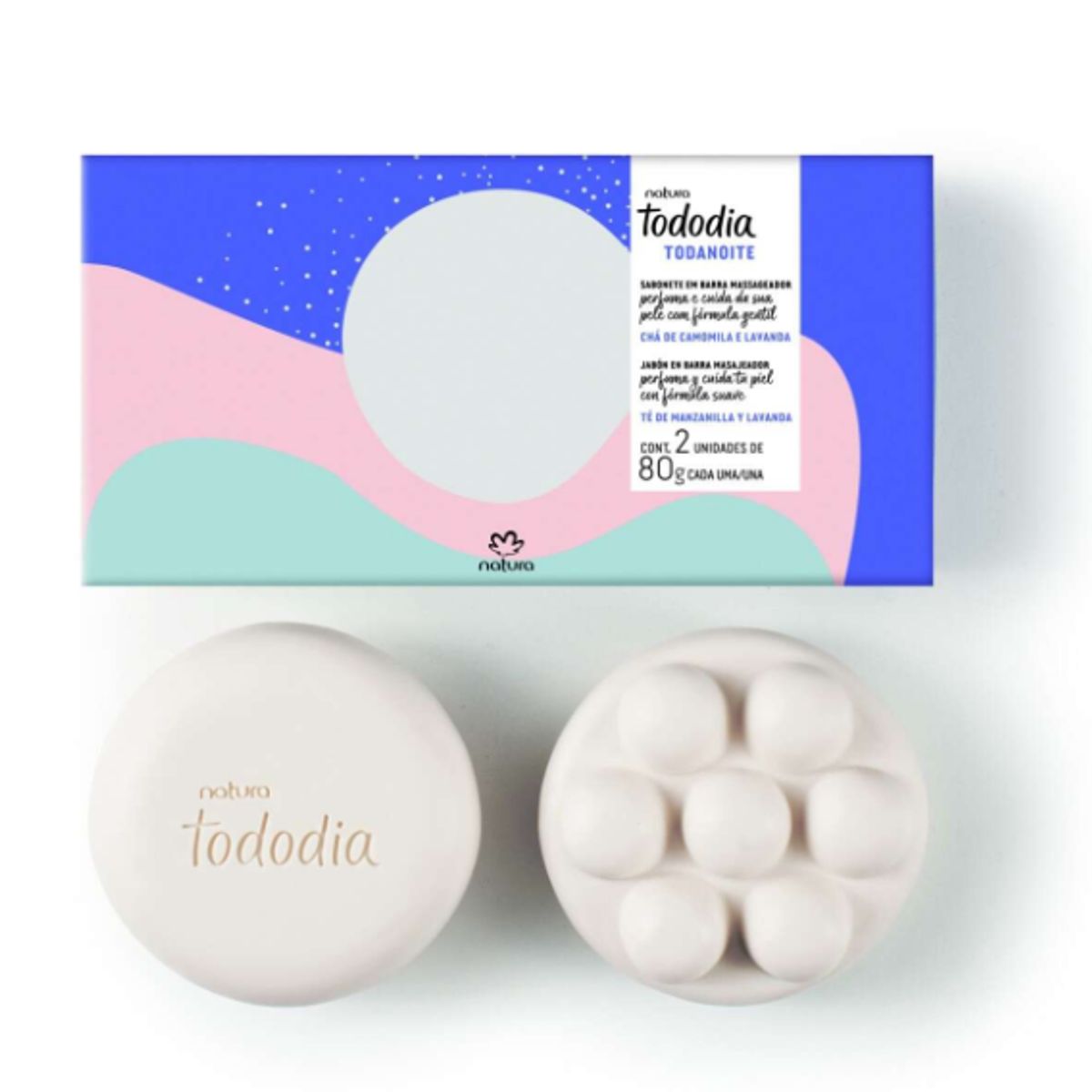 NATURA - Jabon Masajeador Relajantes Noche Tododia x 2 und NATURA