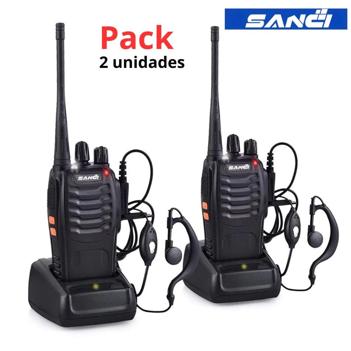 SANC - Radio comunicación compacto 5 KM 16 canales Equipo de comunicación