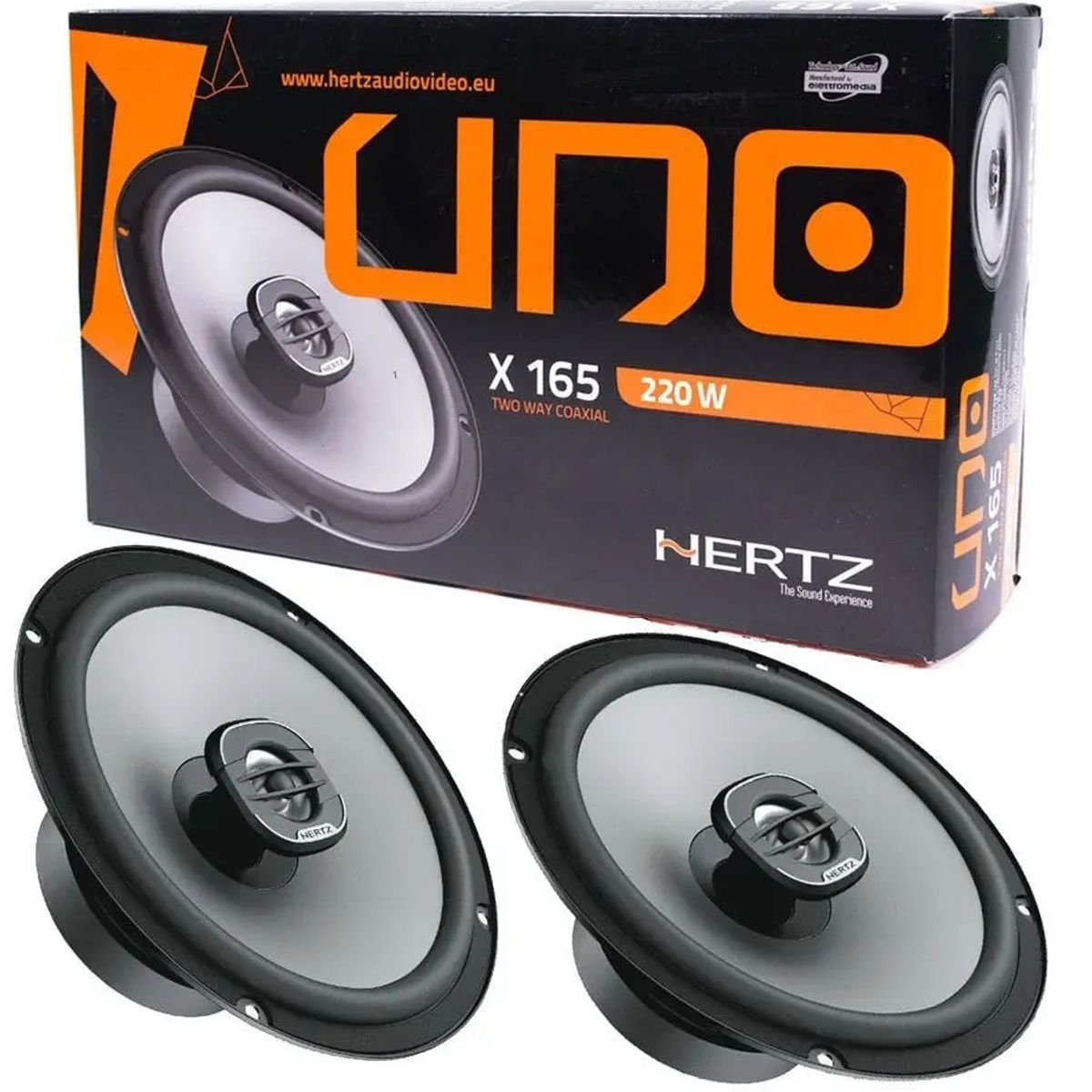 HERTZ - Set Parlantes Hertz Uno Coaxiales 220w Alta Potencia
