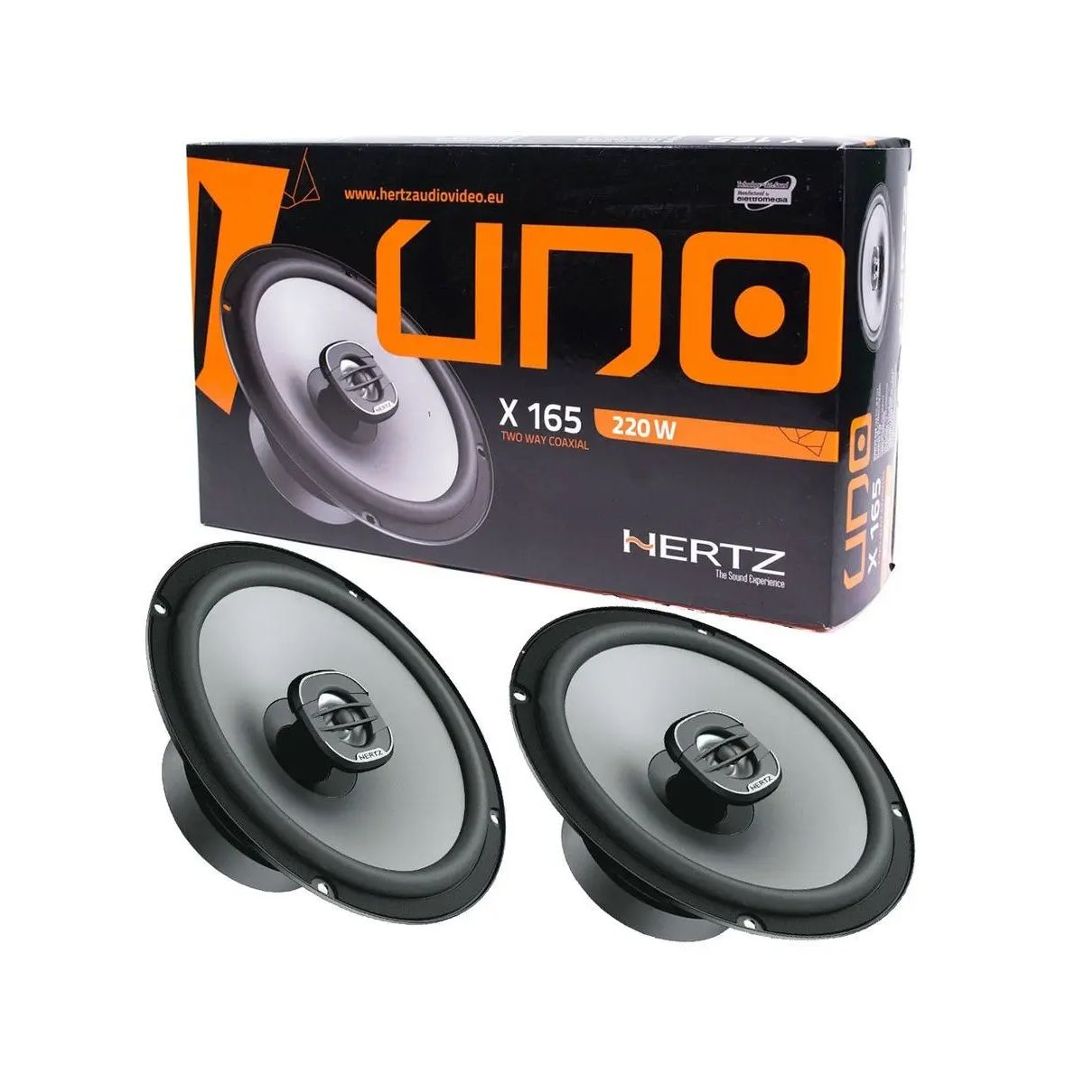 HERTZ - Set Parlantes Hertz Uno Coaxiales 220w Alta Potencia