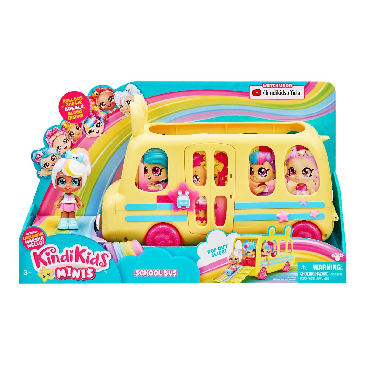 KINDI KIDS - MUÑECA KINDI KIDS S1 - MINI AUTOBUS ESCOLAR