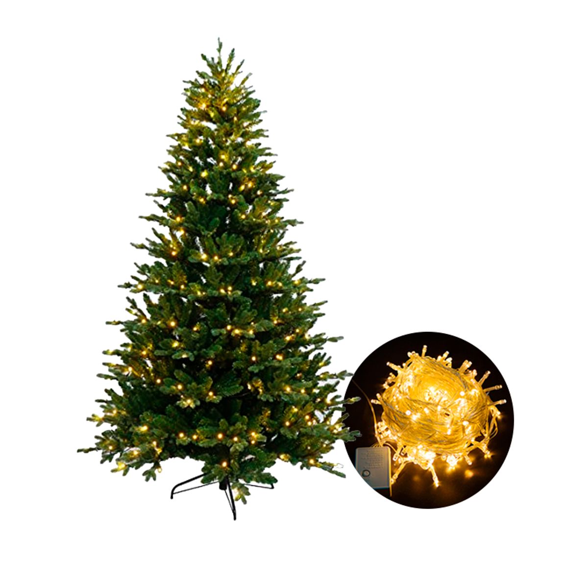 GENERICO - Luces árbol Navidad OFERTA 25 mts 400 leds Amarillos cable trasparente