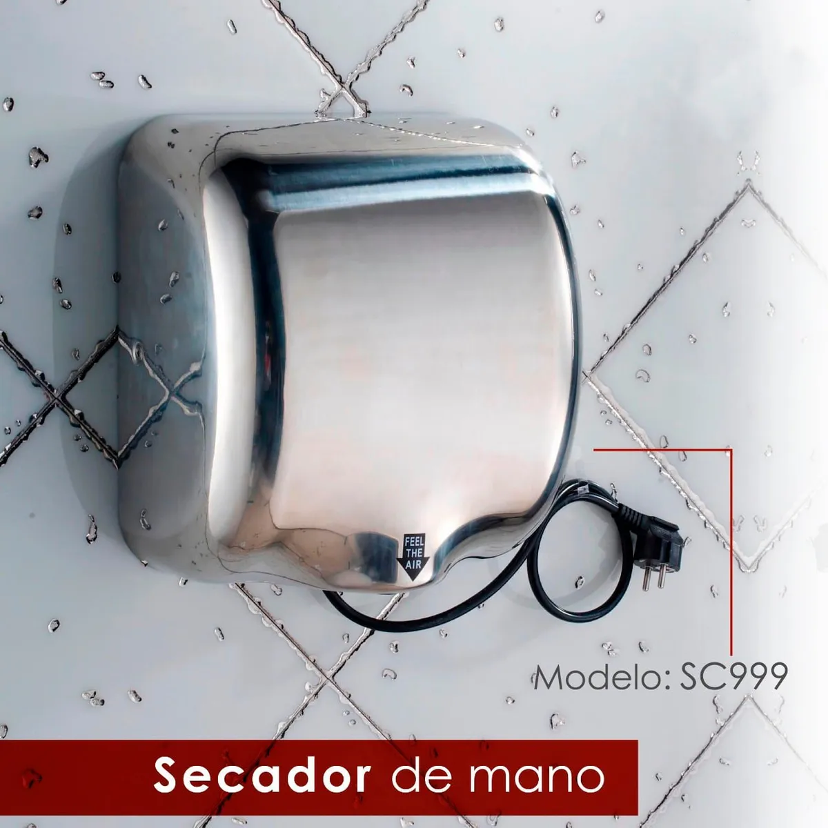XM - SECADORA DE MANO ACERO INOXIDABLE SC999