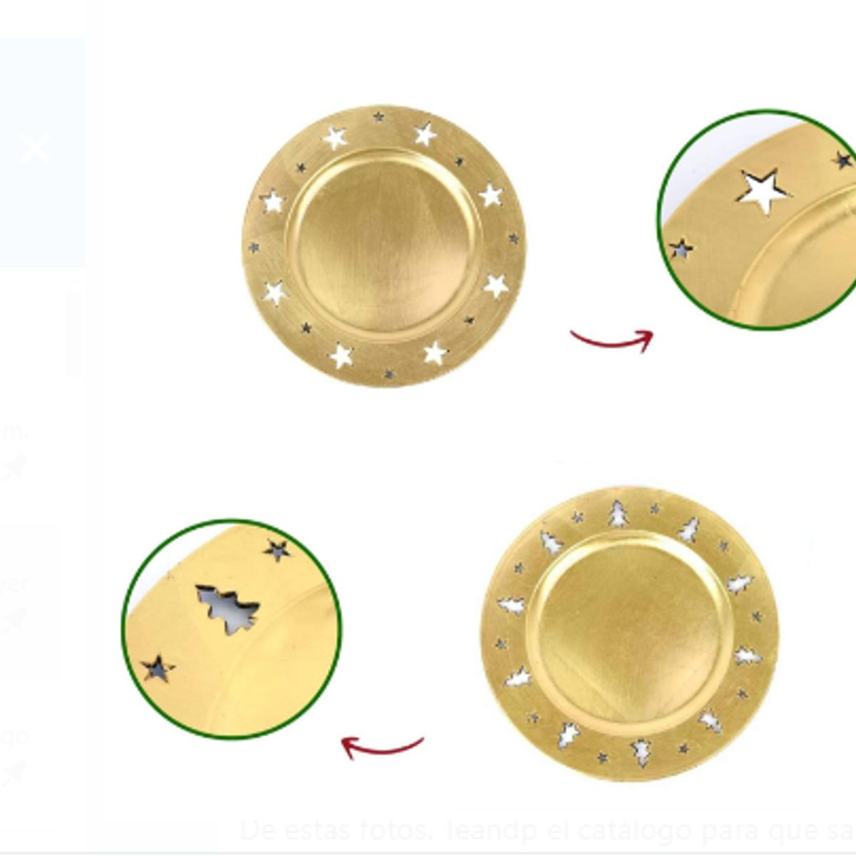 GENERICO - Plato Tendido con diseño Navideño