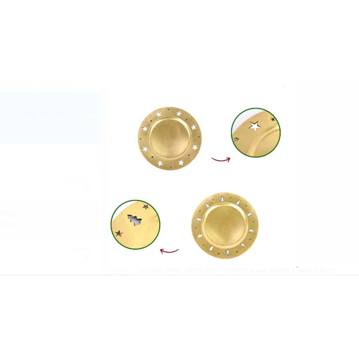 GENERICO - Plato Tendido con diseño Navideño