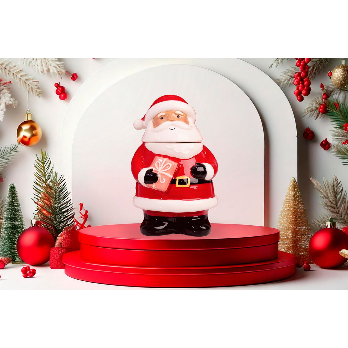 GENERICO - Bowl de Galletas diseño Papa Noel