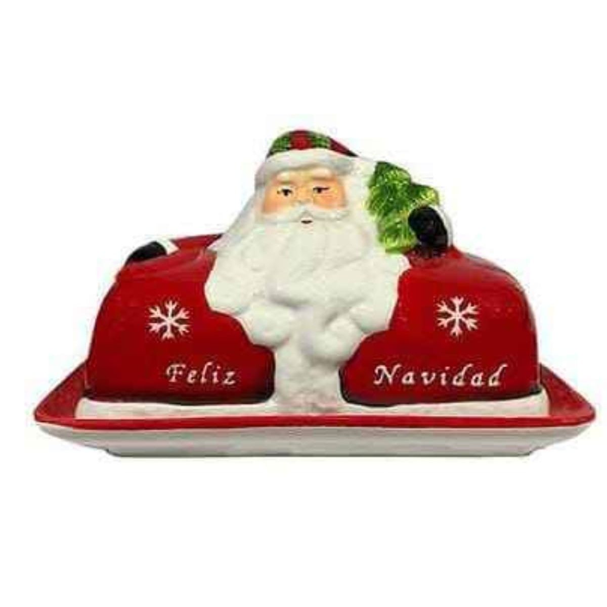 Mantequillera Navideña de Papa Noel, marca GENERICO - Foto Principal