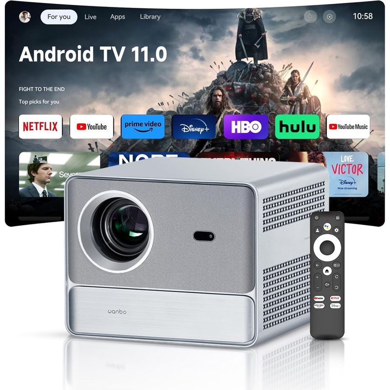 WANBO - Proyector Wanbo Davinci 1 Pro  Wifi Aufofocus  Google Certificado