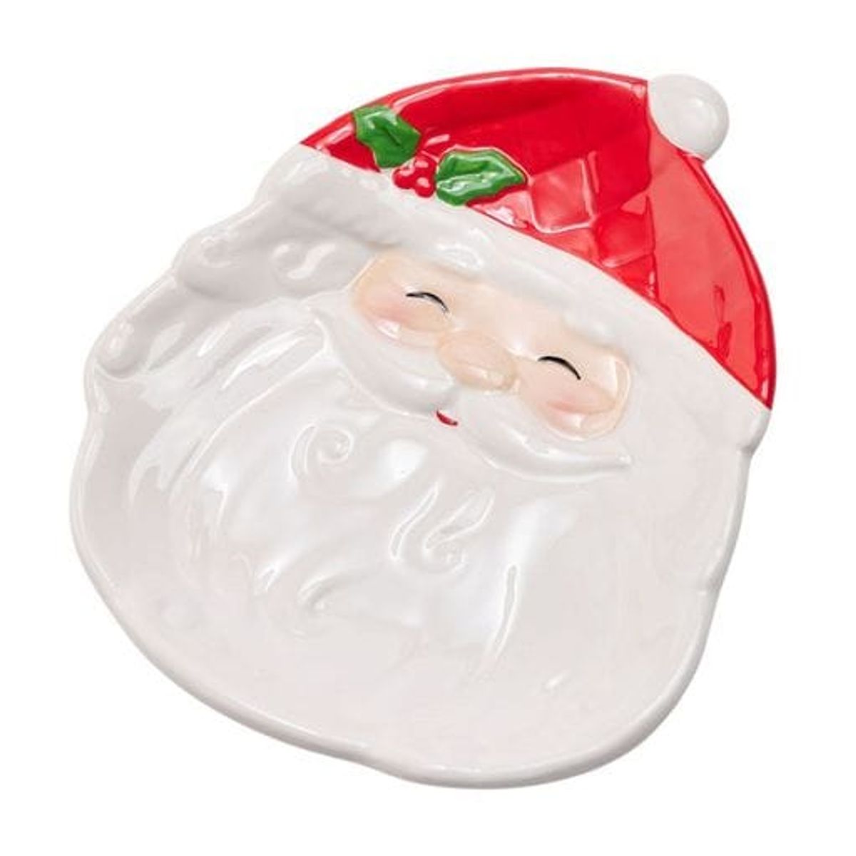 GENERICO - Plato Navideño decorativo Papa Noel 17x14cm