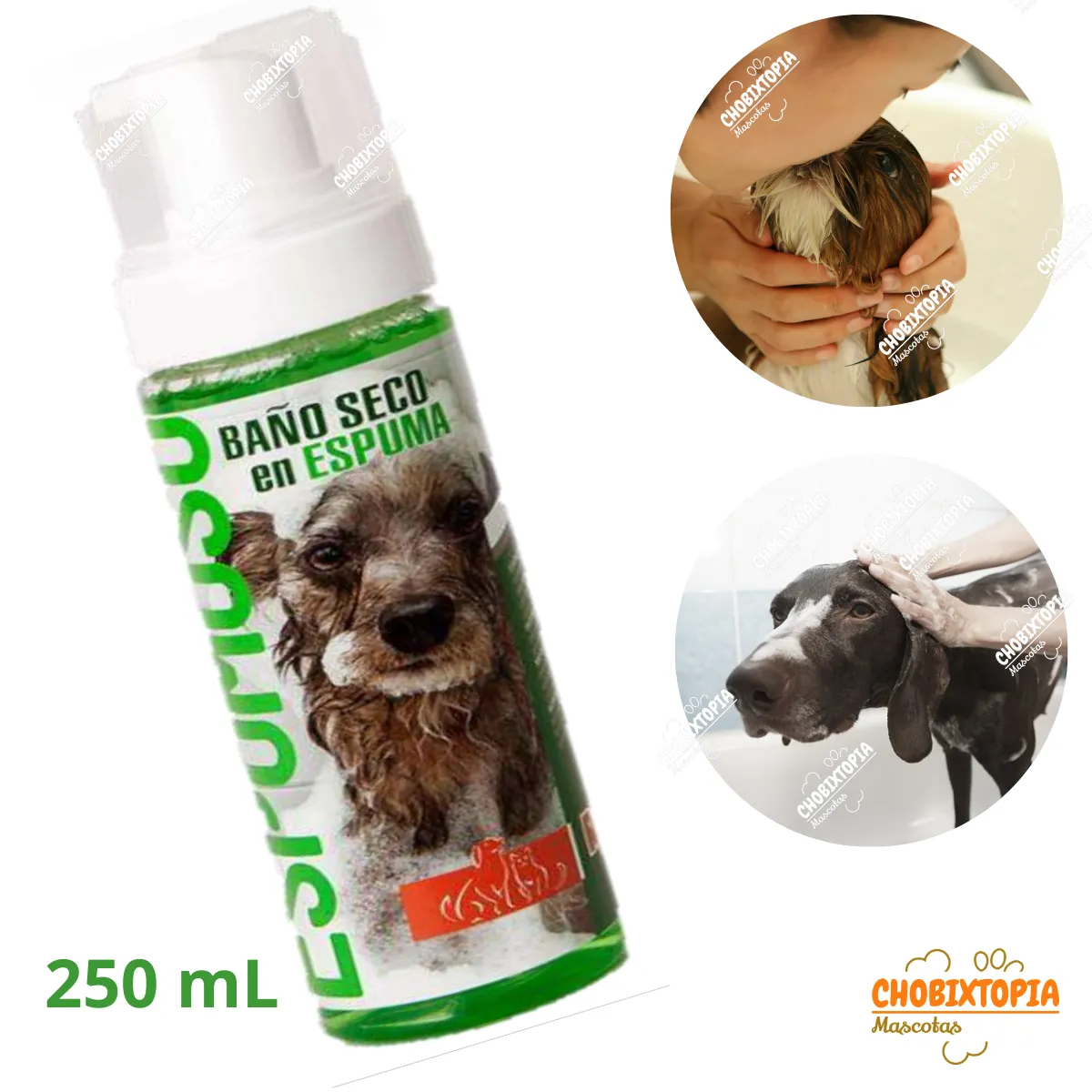 GENERICO - SHAMPOO ESPUMA RAZA BAÑO SECO PERRO 250 ML