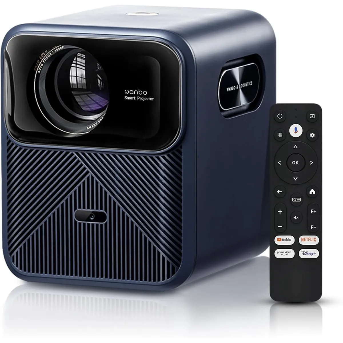 WANBO - Proyector Wanbo Mozart 1 Pro 900 Ansi WiFi Google Certificado - Azul