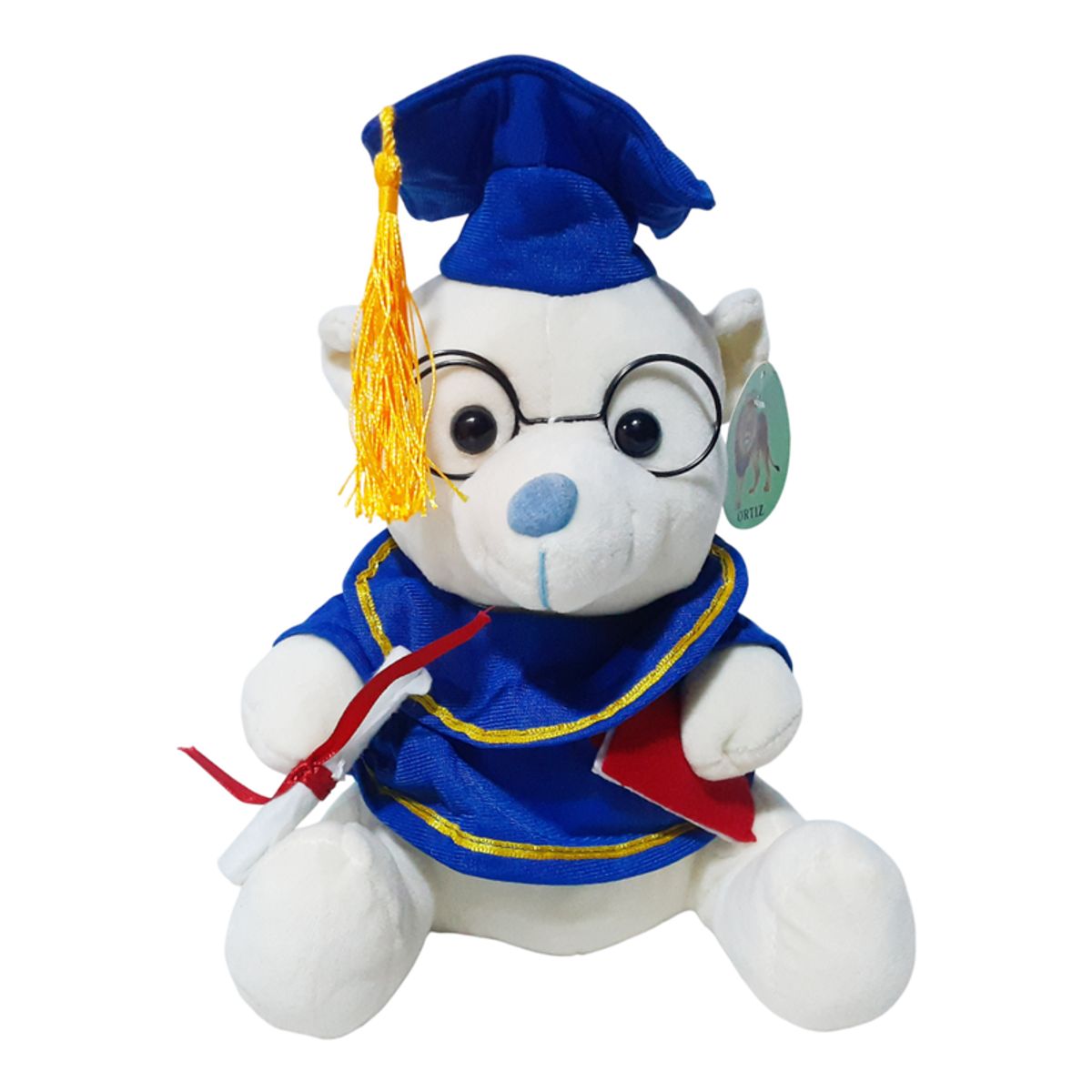 GENERICO - Peluche Oso Graduado Toga Azul 22cm