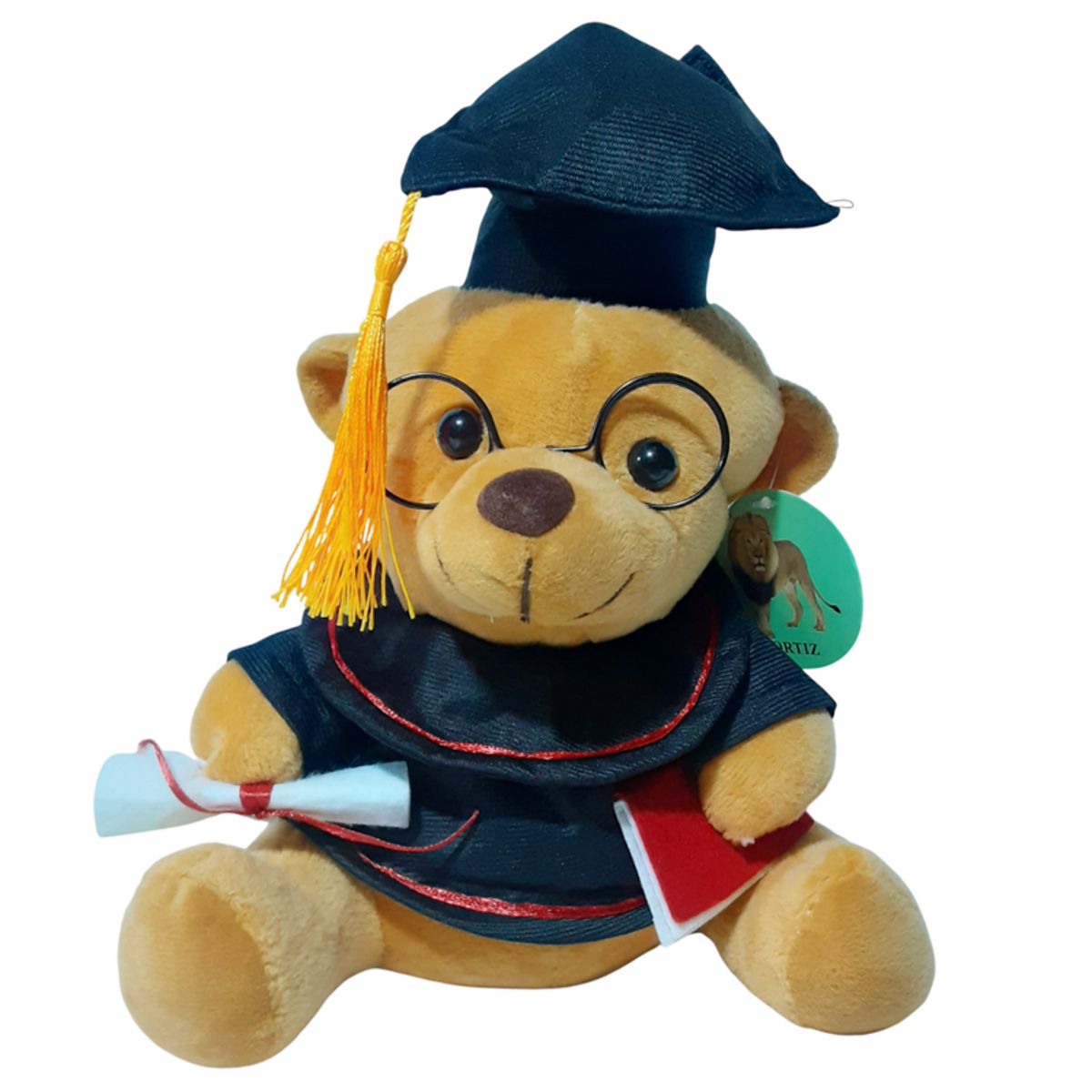 GENERICO - Peluche Oso Graduado Toga Negro 24cm