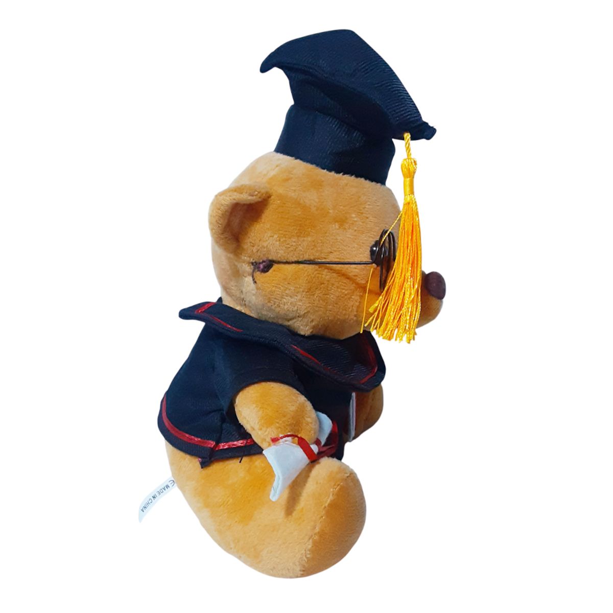 GENERICO - Peluche Oso Graduado Toga Negro 24cm