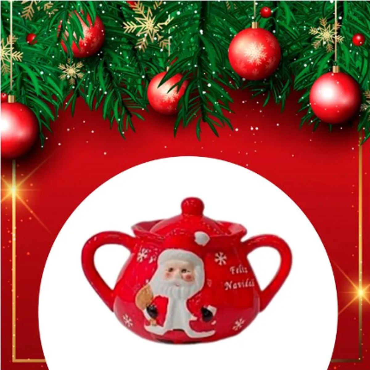 GENERICO - Azucarera Navideño con Diseño Papa Noel