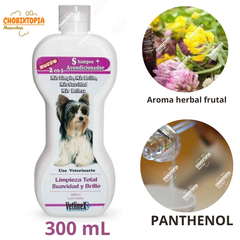 VETLINEX - SHAMPOO VETLINEX NO MEDICADO PERRO + ACONDICIONADOR 2 EN 1 300ML
