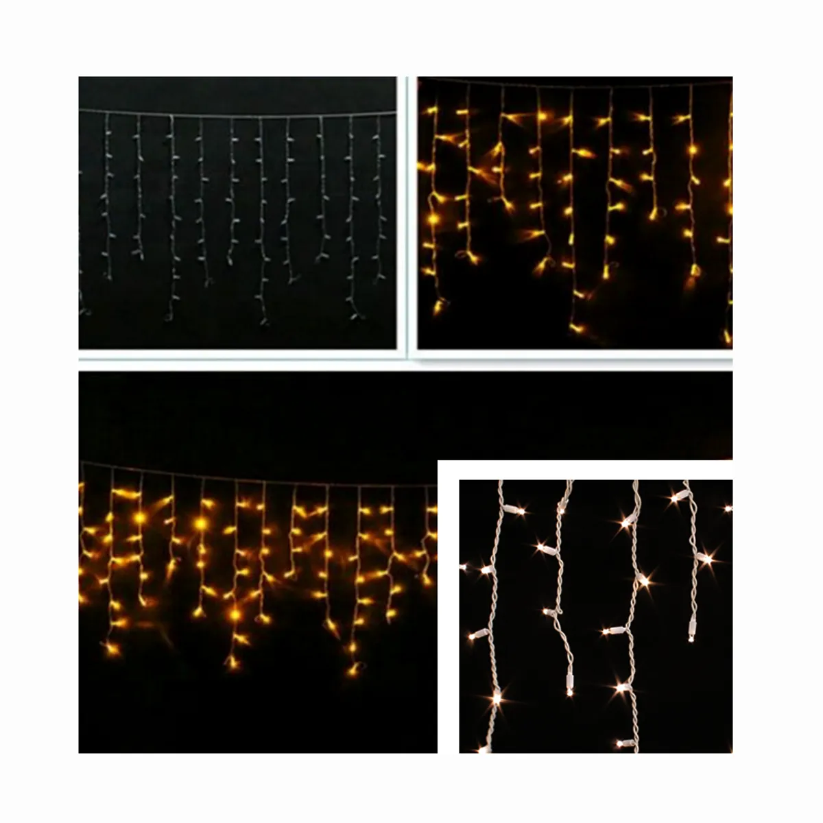 GENERICO - Cascada Navidad OFERTA Decoración Festivales Luces Led de 6mts Amarillas