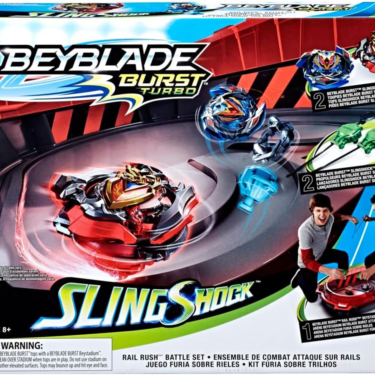 BEYBLADE - ESTADIO BEYBLADE BURST TURBO RAIL RUSH FURIA SOBRE RIELES