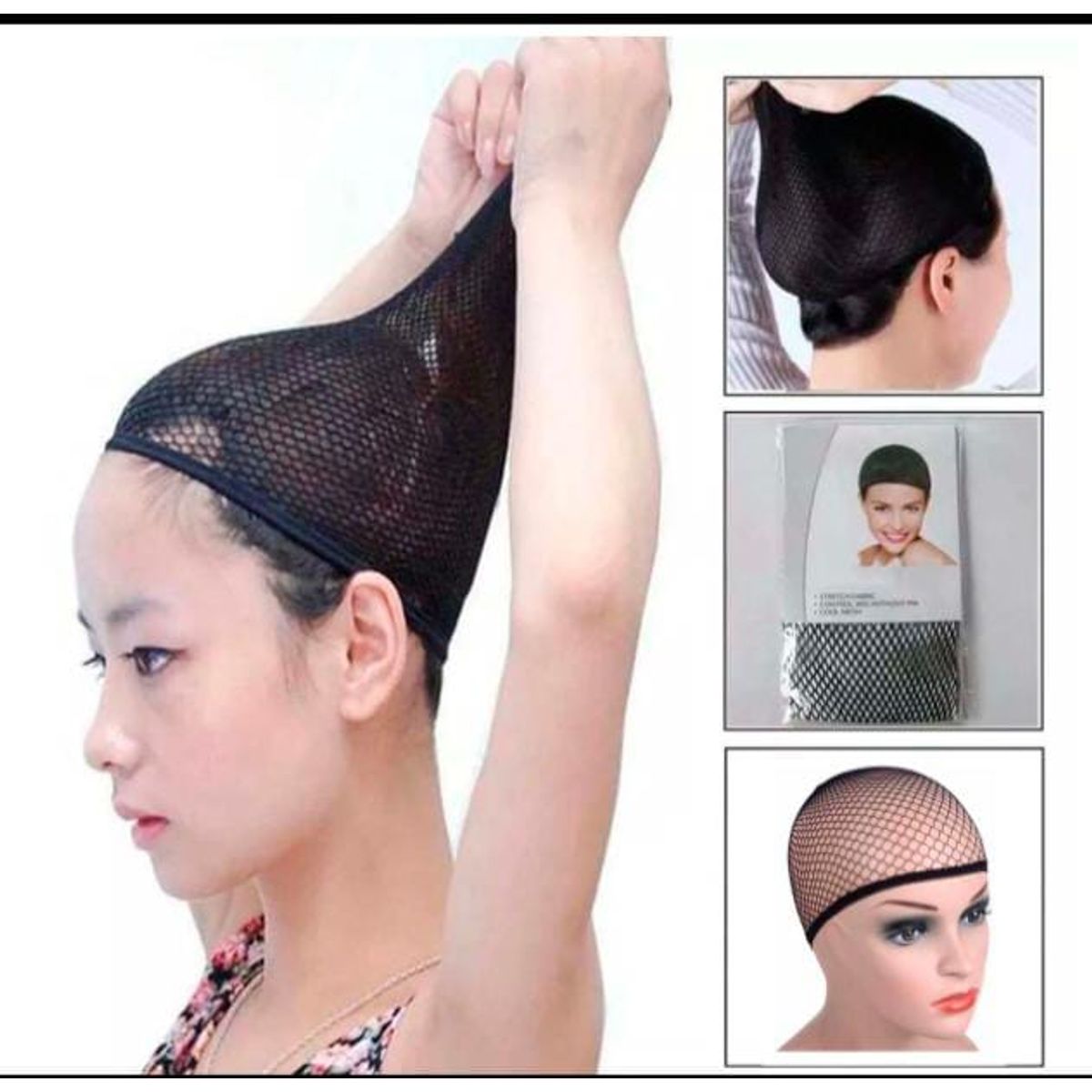 GENERICO - Malla Tejida Elástica Set X3 Gorro Para Cabello Reutilizable