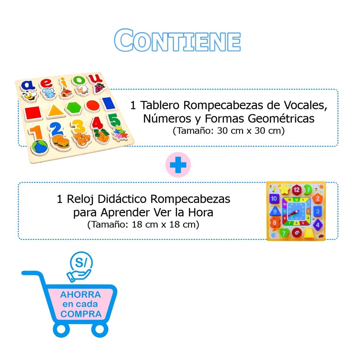 GENERICO - Pack Educativo - Aprende Vocales Números Formas y la Hora