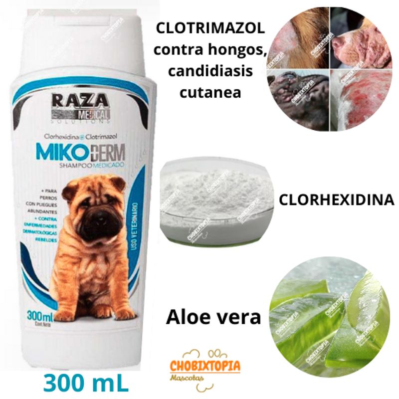 SHAMPOO MEDICADO PARA PERRO MYCODERM X 300 ML - RAZA GENERICO ...