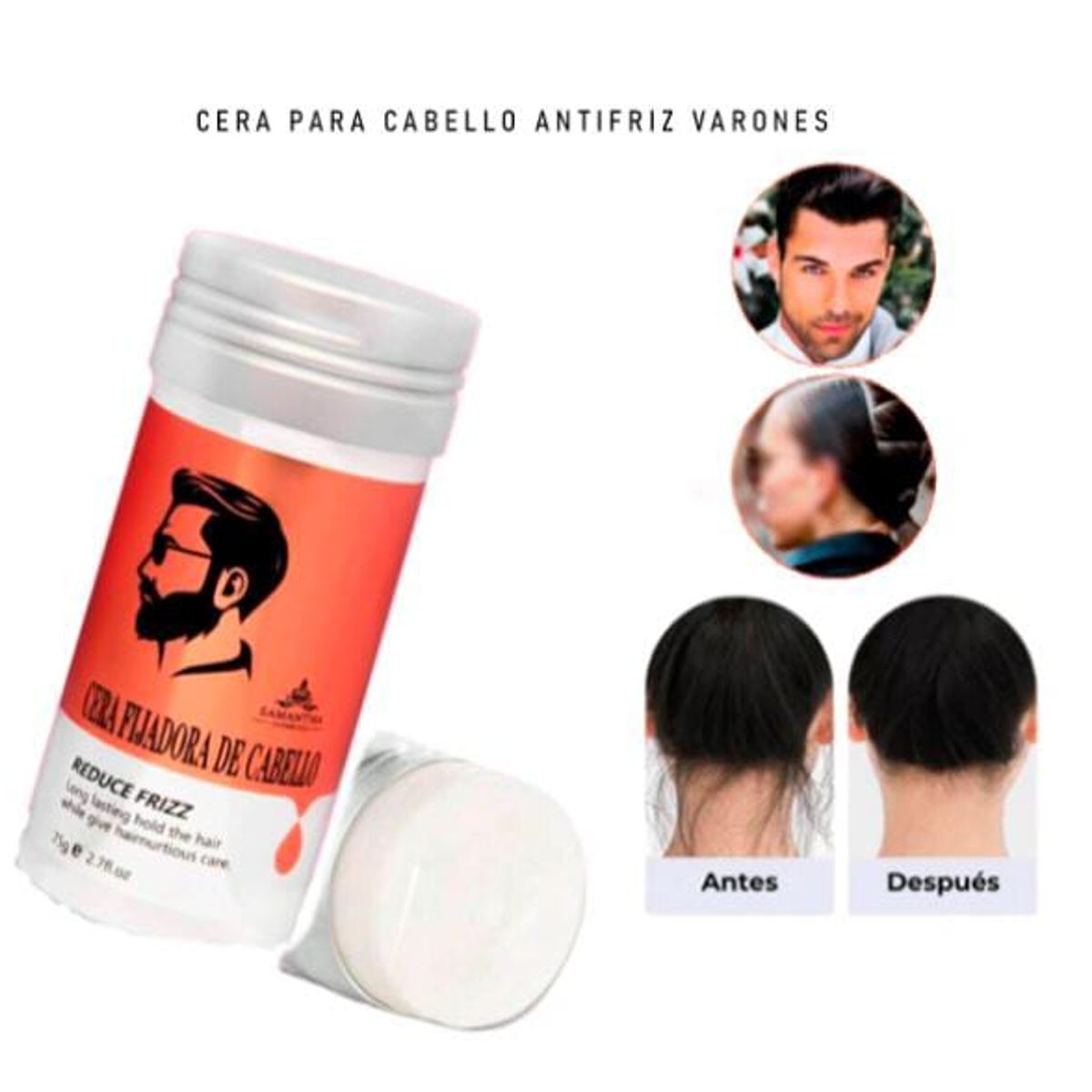 GENERICO - Cera para Cabello Antifrizz Varones