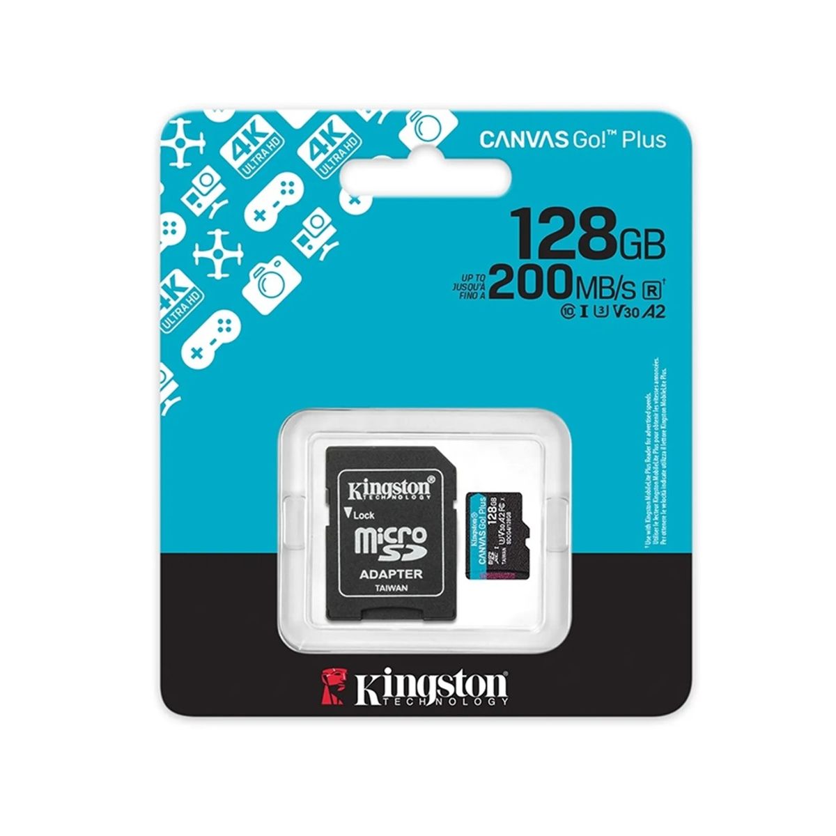 KINGSTON - Memoria Flash microSDXC Kingston Canvas Go Plus 128GB