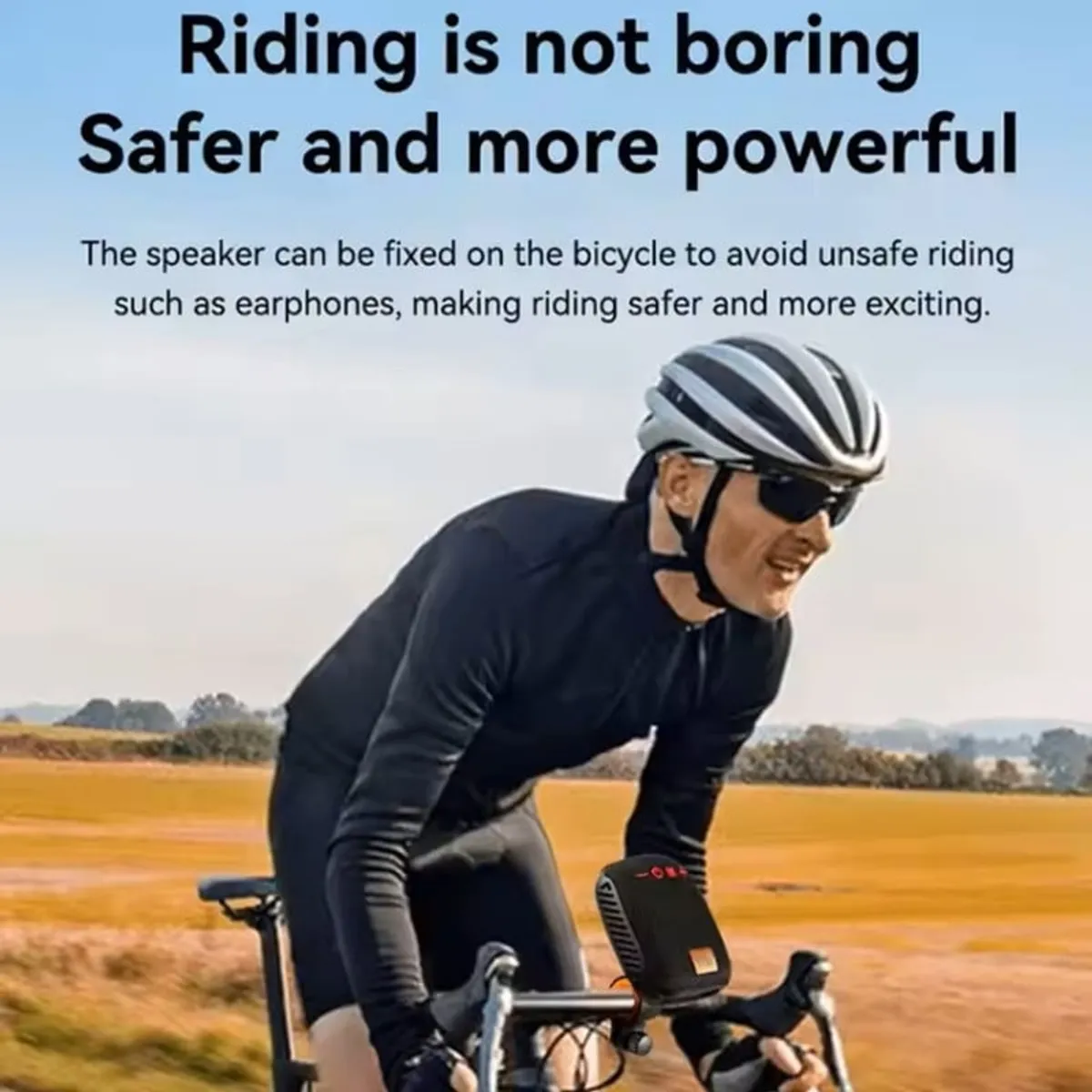 HANDS UP - Parlante para bicicleta TG 392 Negro Altavoces