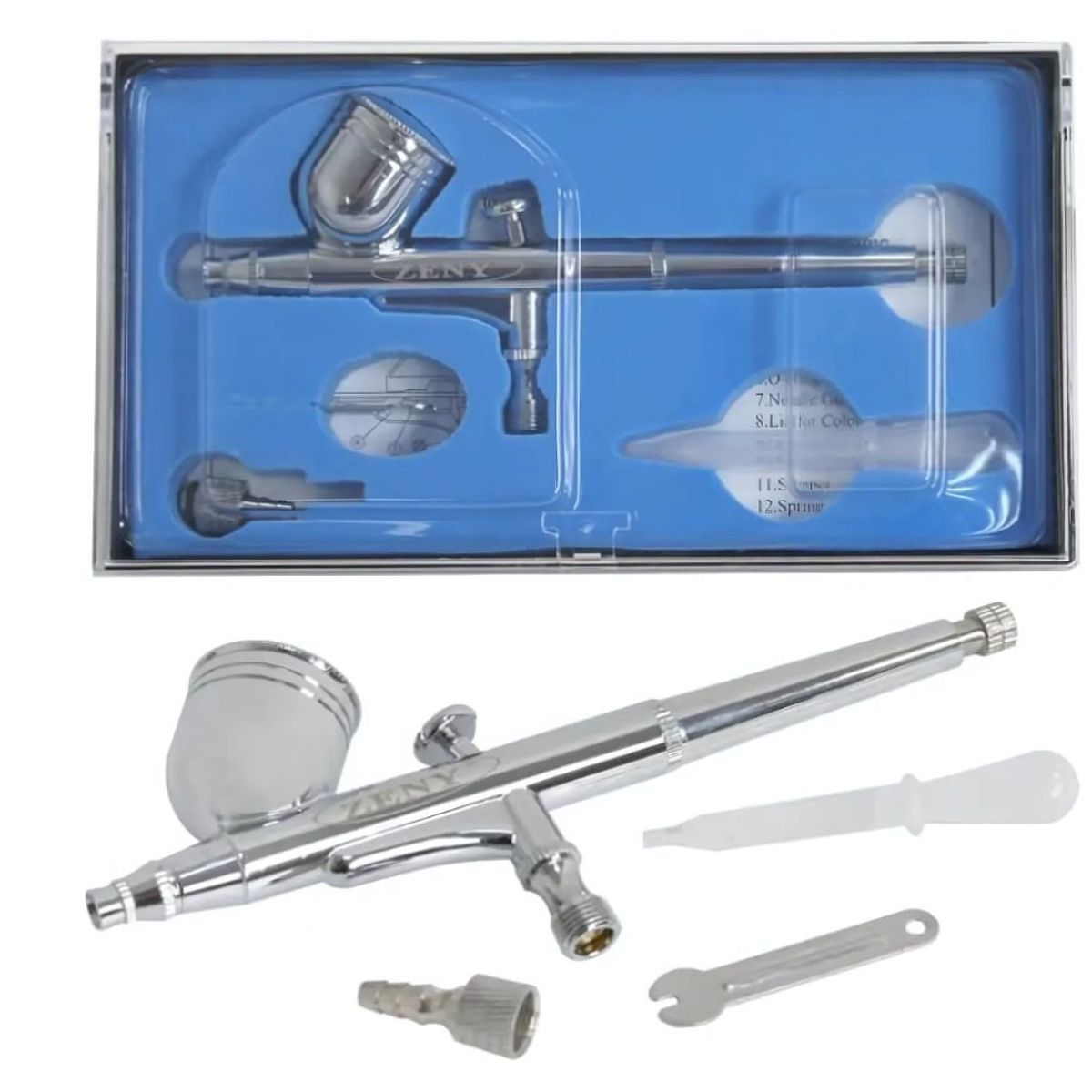 GENERICO - Kit de Pistola aerógrafo gravedad 02-0-3mm