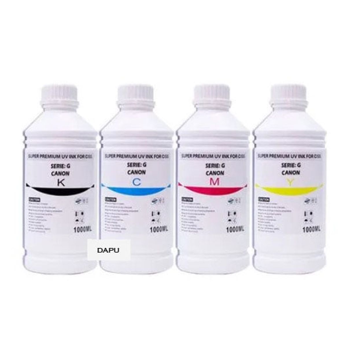 GENERICO - Pack Tinta Compatible Litro Para Canon GI190 Negro y Colores