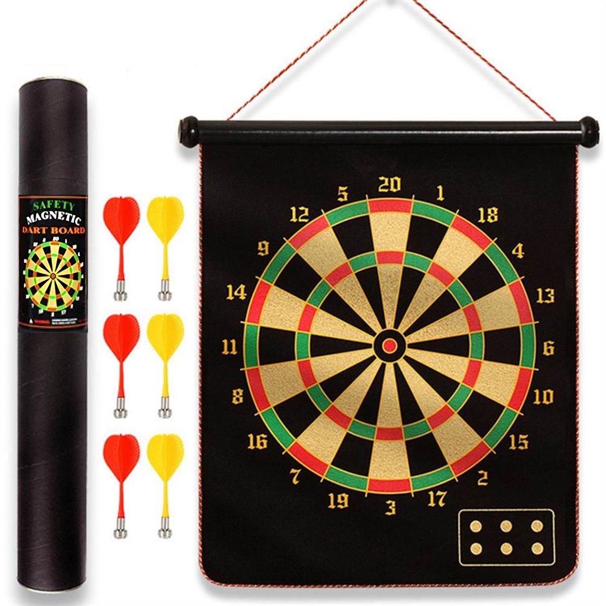 GENERICO - JUEGO DE DARDOS IMANTADOS 6 PCS  – REVERSIBLE