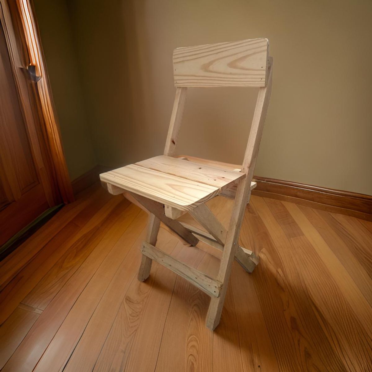 START FG - Silla  de madera plegable en Pino natural laqueado