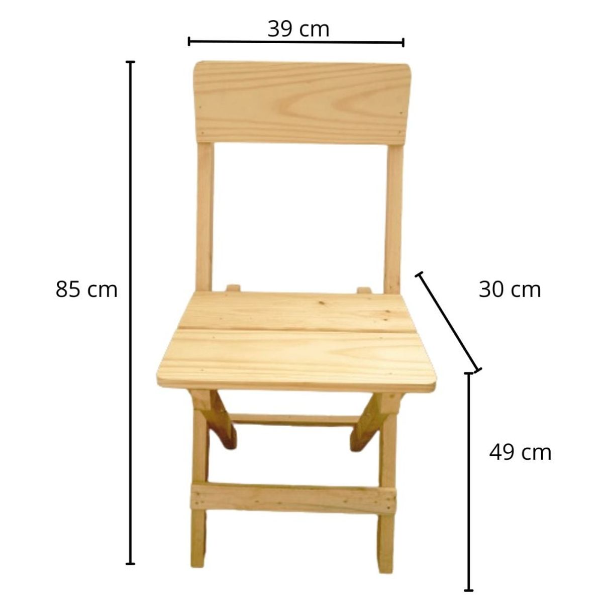 START FG - Silla  de madera plegable en Pino natural laqueado