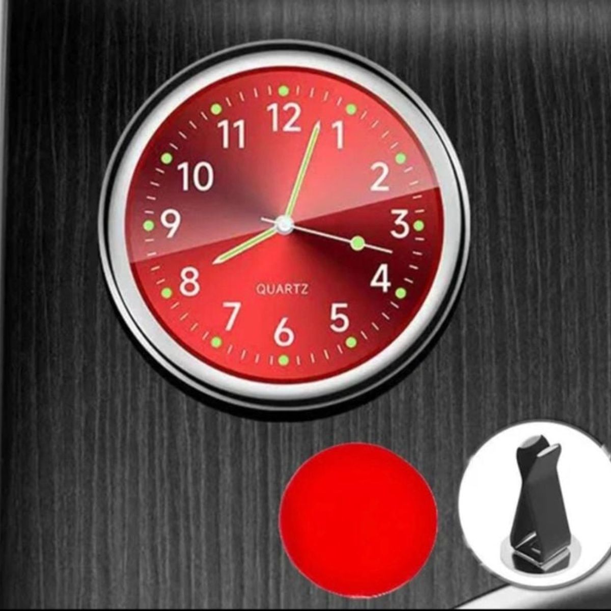 Reloj de Cuarzo para Interior de Auto - Rojo, marca GENERICO - Foto 2