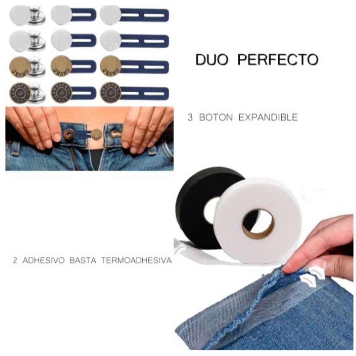 GENERICO - DUO BOTON EXPANDIBLE + ADHESIVO BASTA