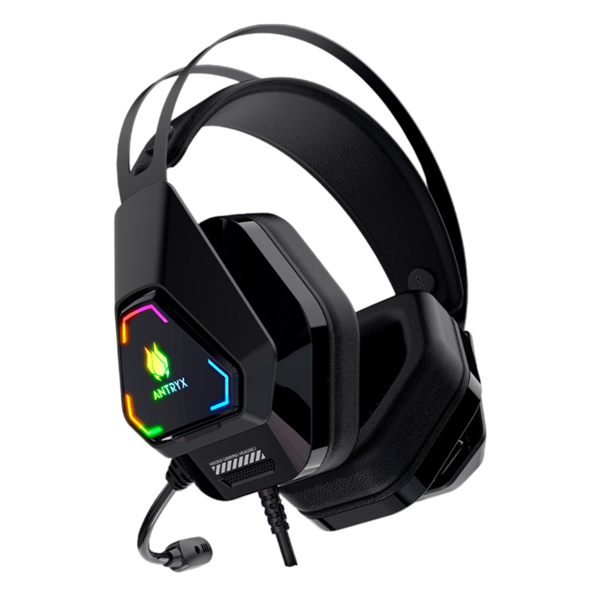 ANTRYX - Auricular Antryx Raider Plus Black 7.1 Virtual Surround Rgb
