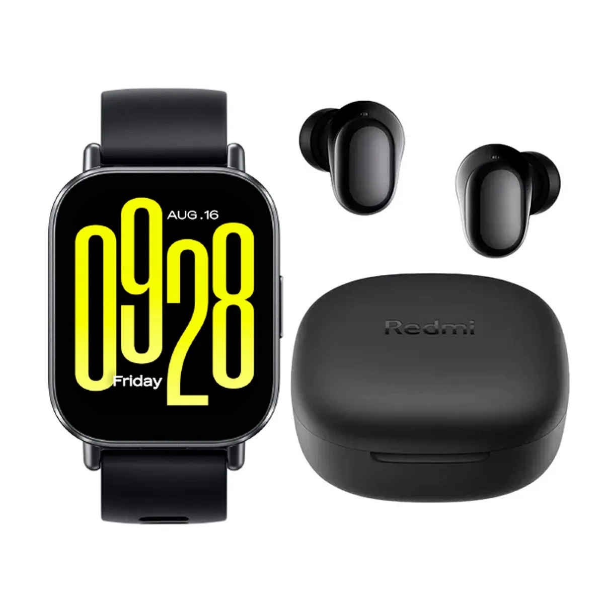 XIAOMI - COMBO Redmi Watch 5 Active Llamadas+Redmi Buds 6 Play Negro