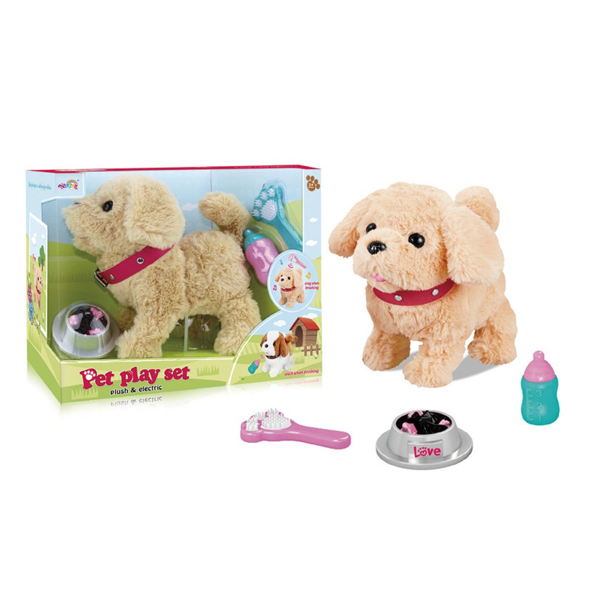 GENERICO - Peluche en forma de Perro con sonidos y movimientos