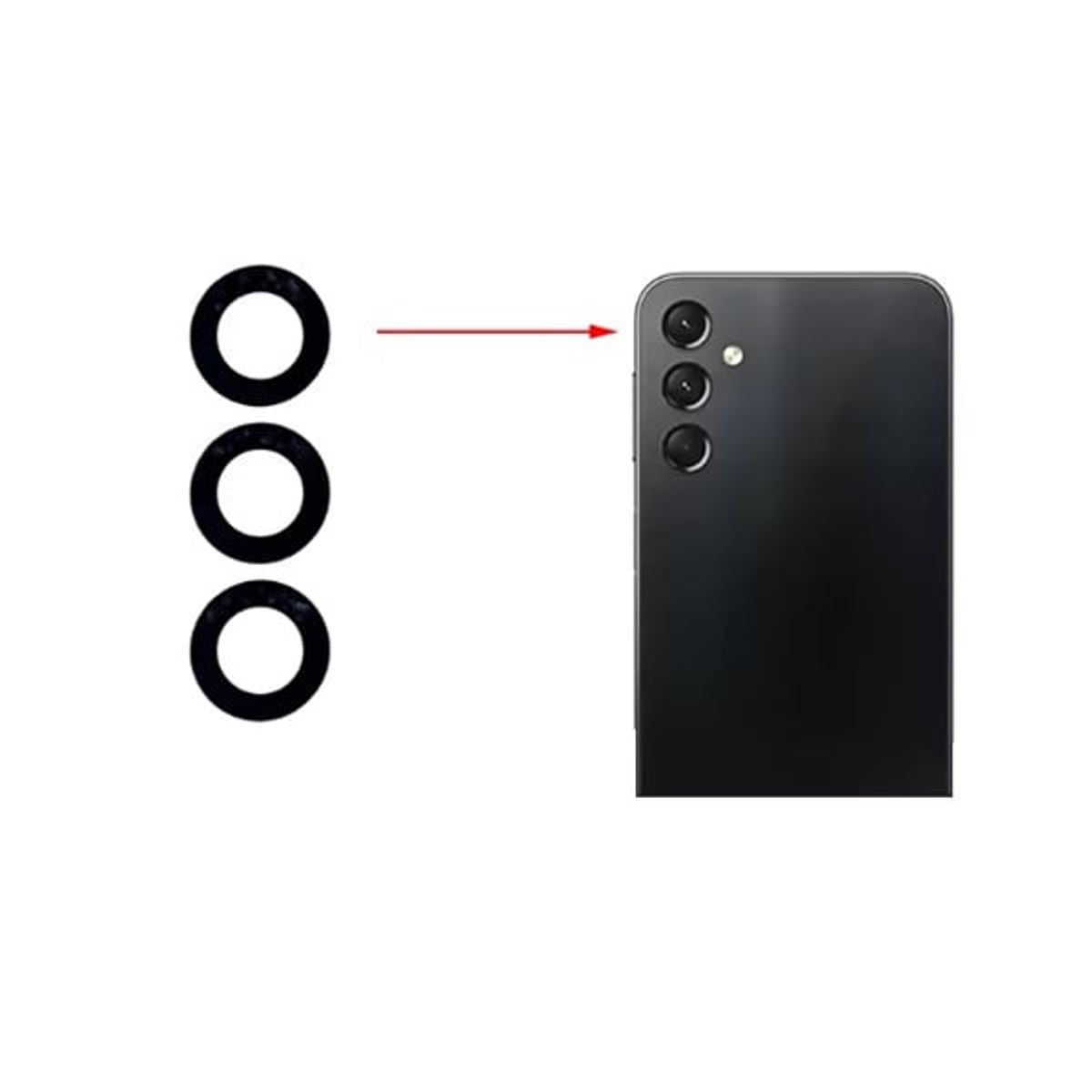 GENERICO - Repuesto lente Vidrio de cámara Samsung S23 Fe