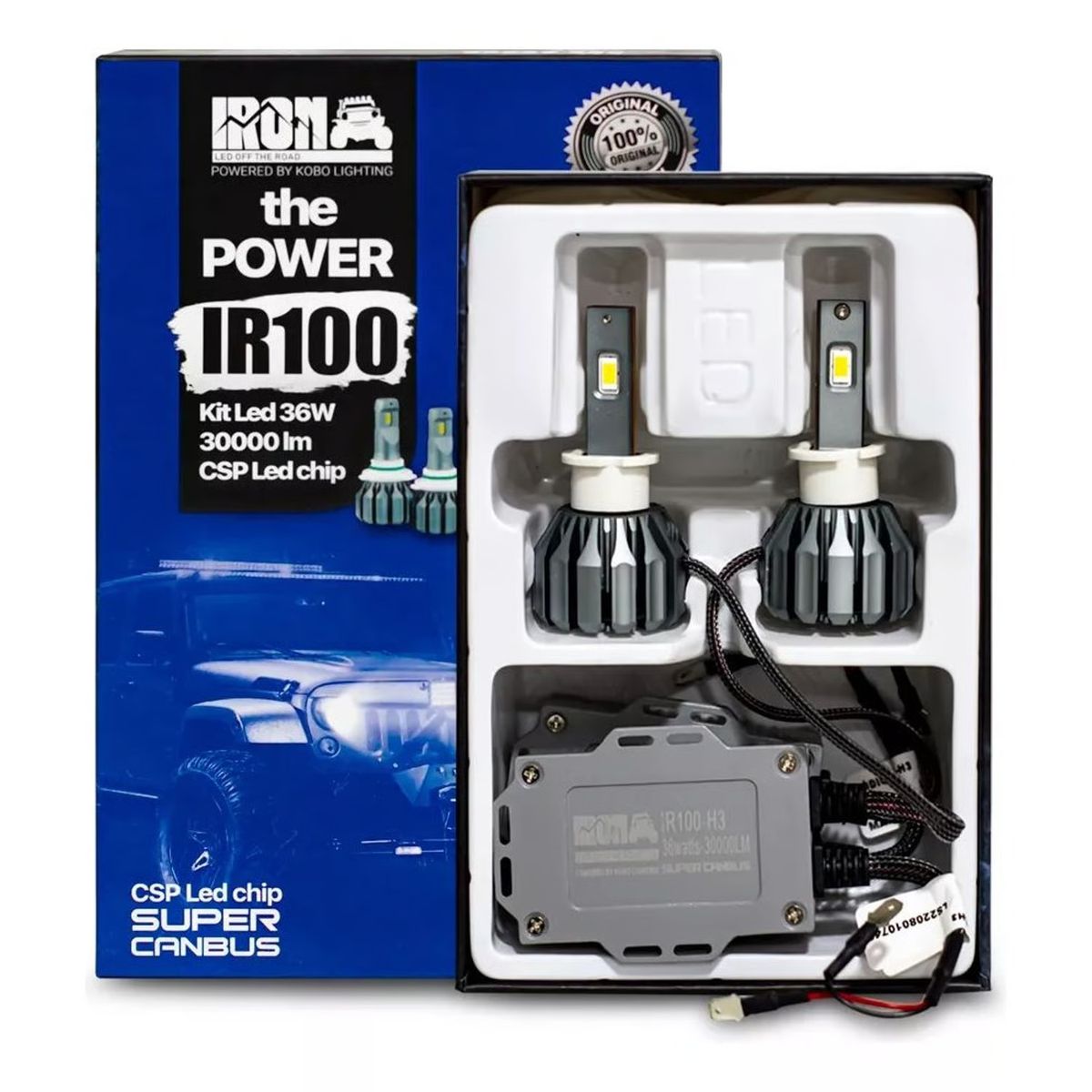 GENERICO - par Focos Iron Led Ir100 Original H4 30000lm