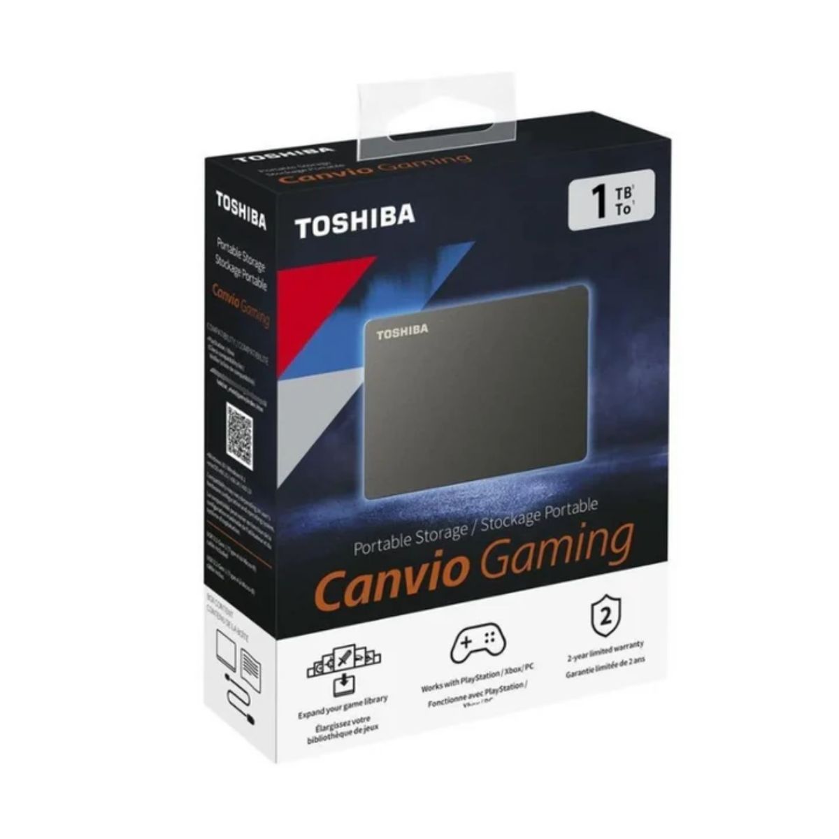 TOSHIBA - Disco Duro Externo Toshiba Canvio Gaming 2TB - Negro - Portátil