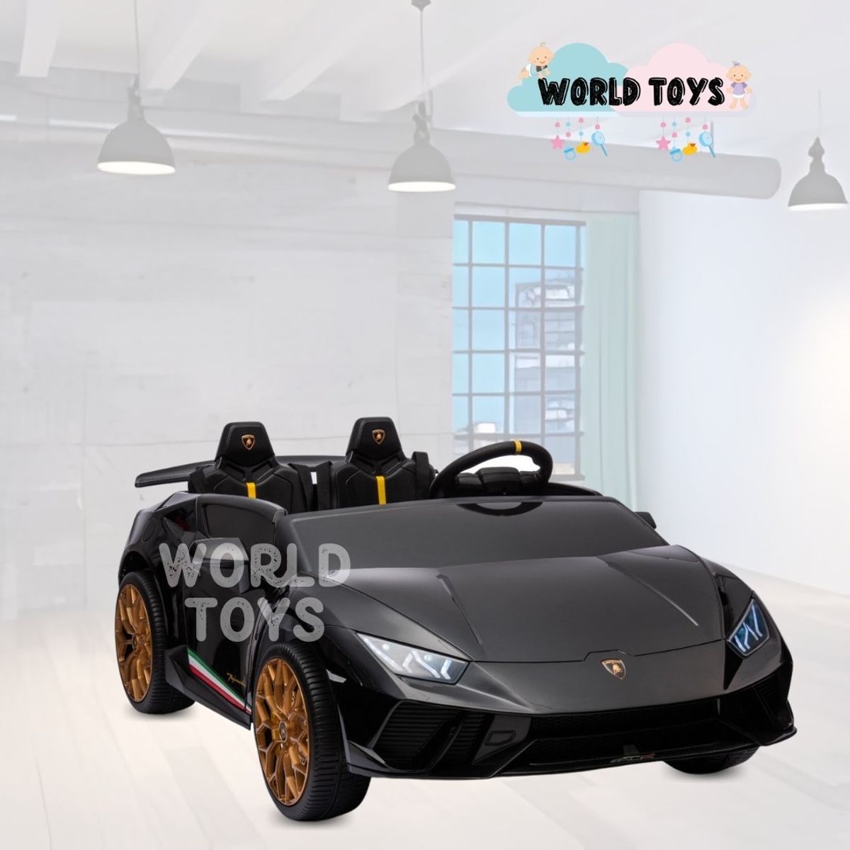 LAMBORGHINI - Auto a Batería Deportivo para Niños «HURACAN» Licenced Black