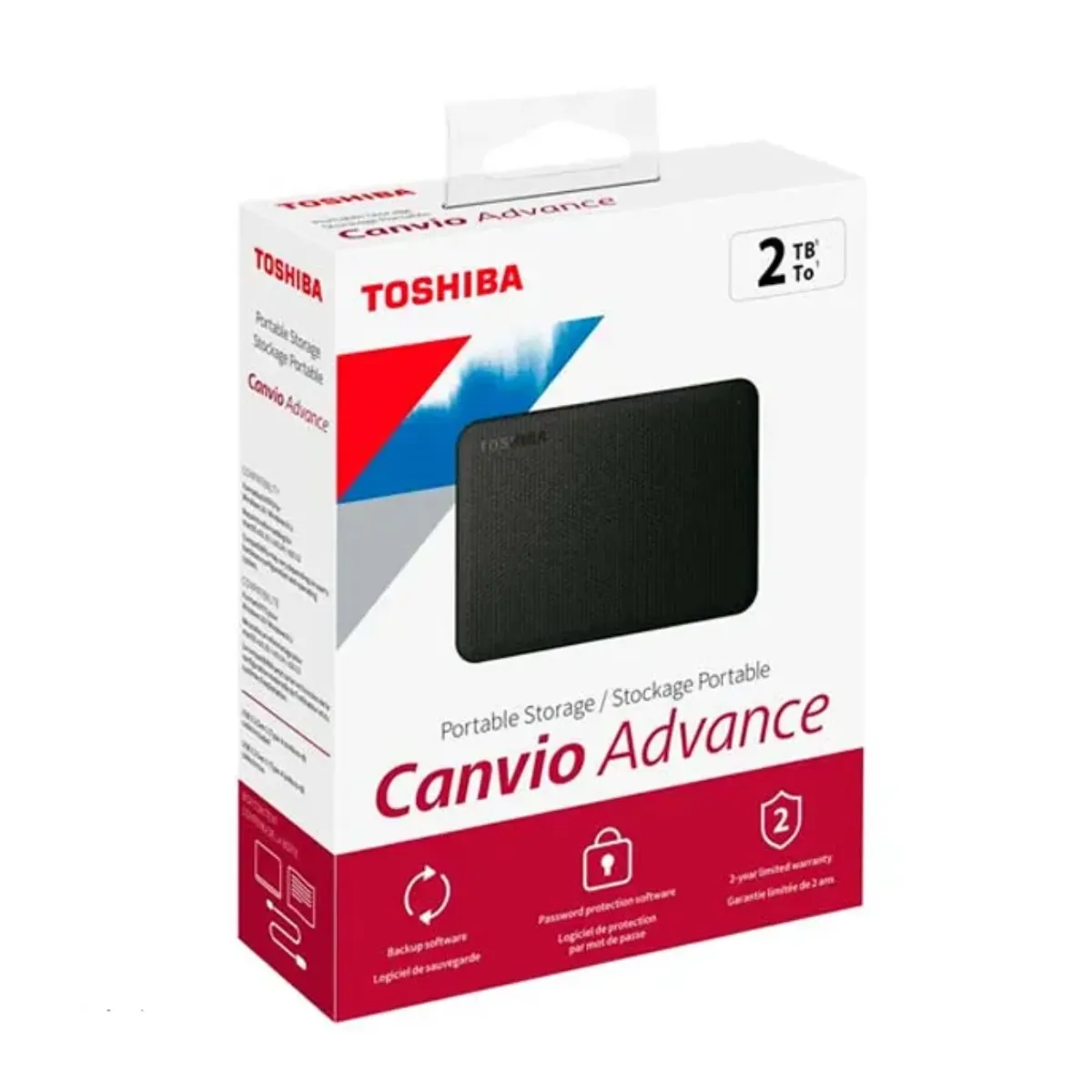 TOSHIBA - Disco Duro Externo Toshiba Canvio Advance 2TB - Negro - Portátil