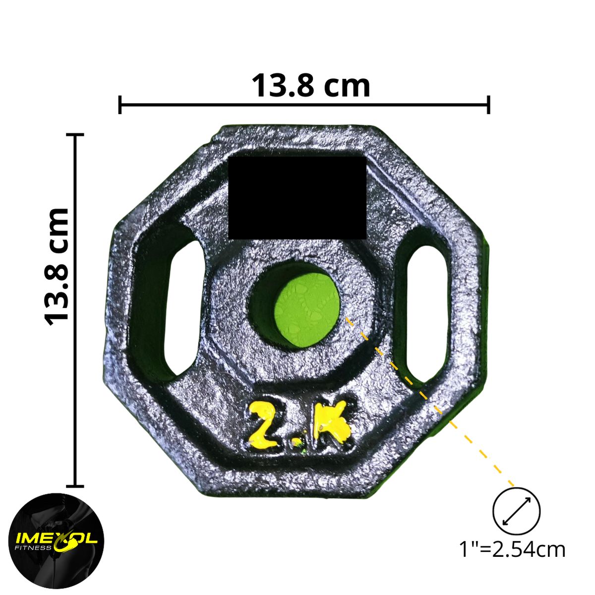 GENERICO - Disco Set Pesas  Manubrios Pvc Peso Real + 8kg fitness