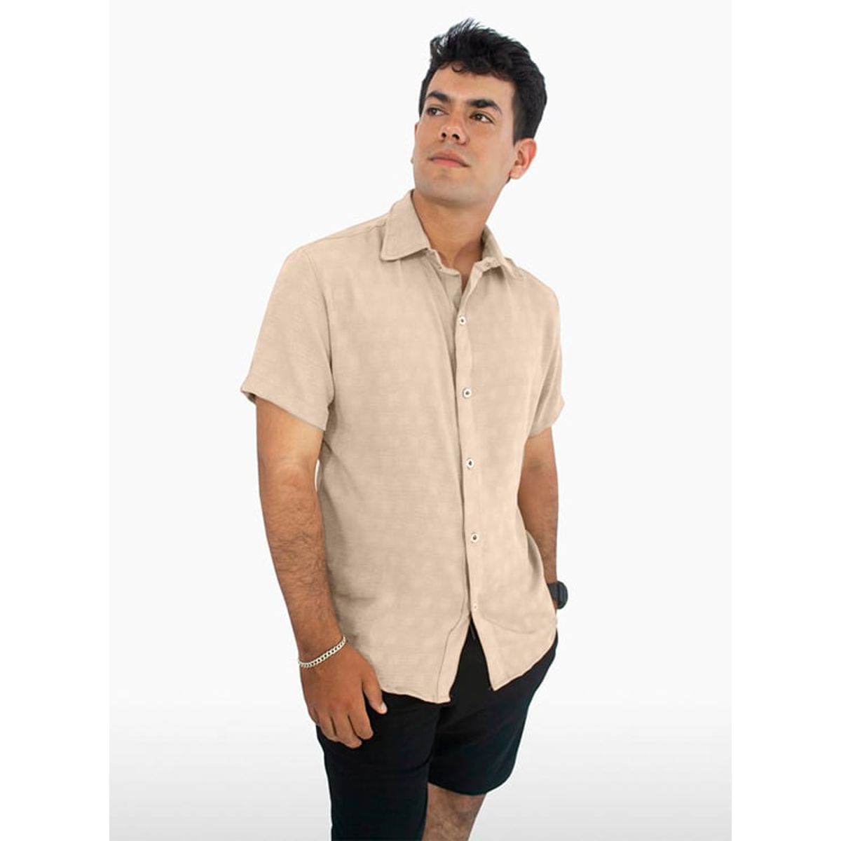 DM DEXMEN - Camisa Dexmen Casual Lino Beige