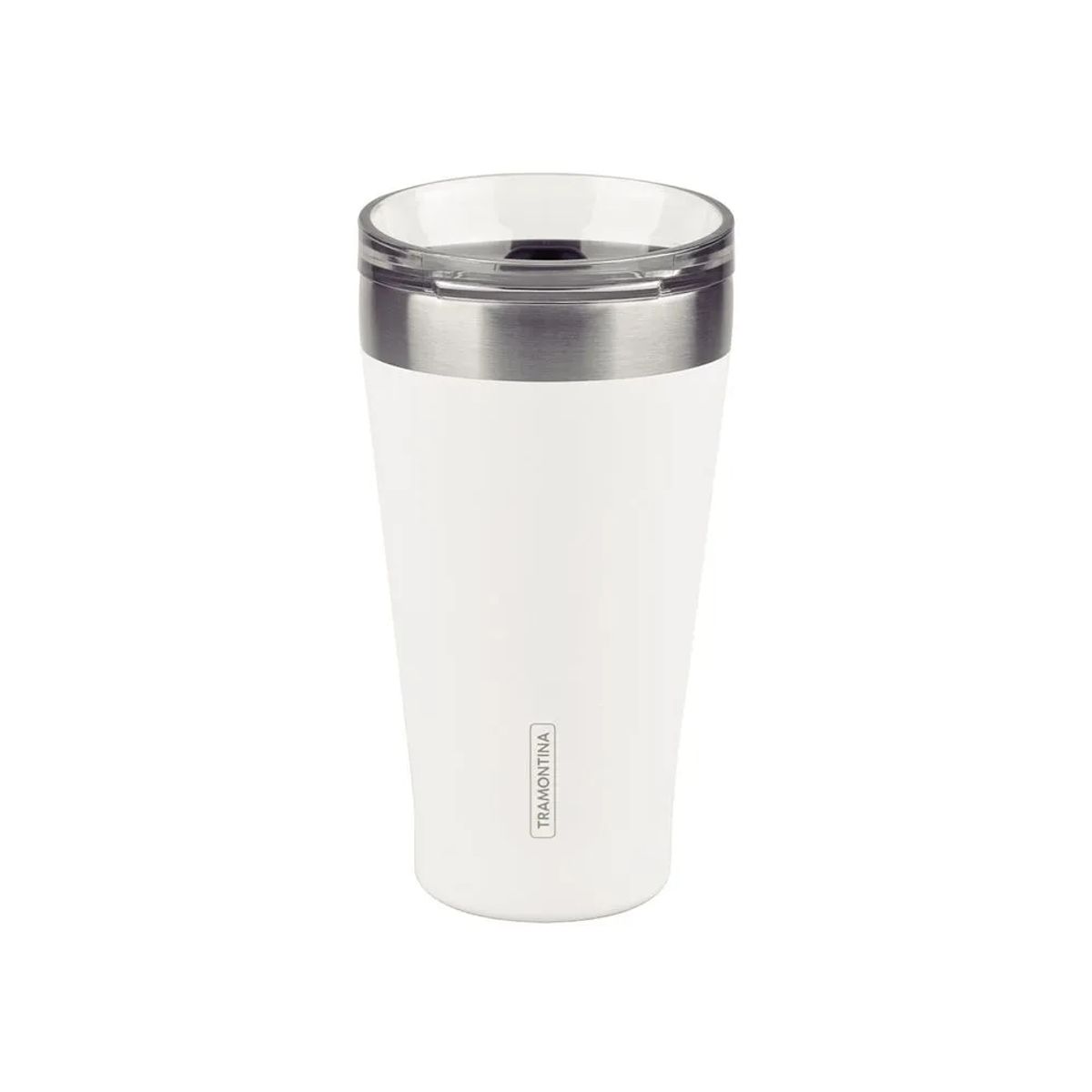 TRAMONTINA - Vaso Térmico con tapa 550 ml Blanco Exata - Tramontina