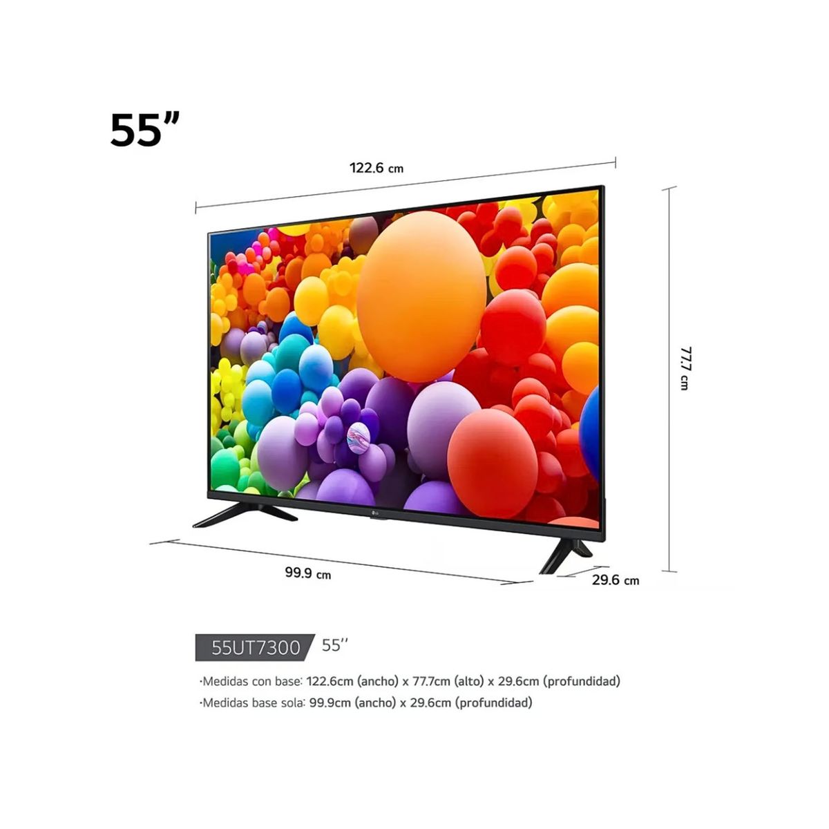 LG - Televisor 55 LG UHD 4K Thinq Ai 55UT7300PSA 2024