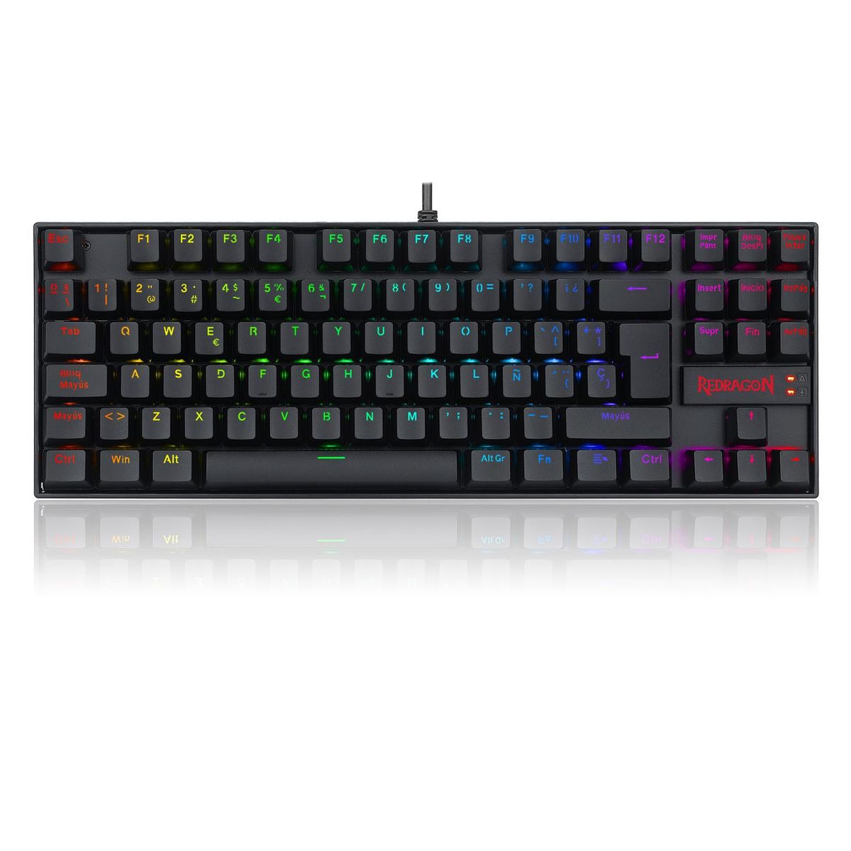 REDRAGON - TECLADO MECANICO REDRAGON KUMARA BLACK RGB BLUE SWITCH
