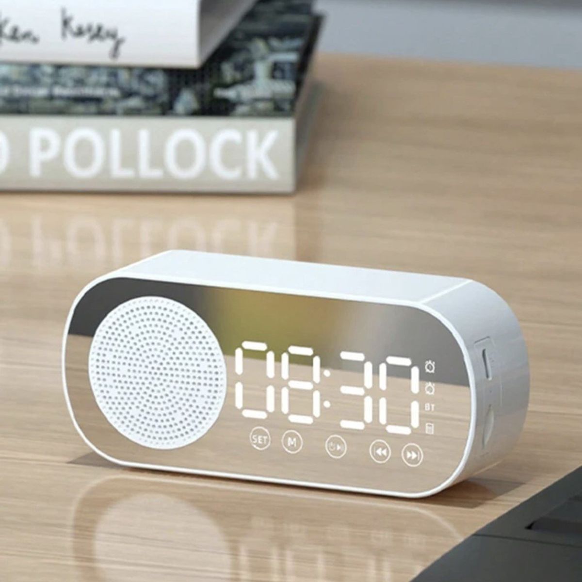 GENERICO - Mini Reloj Despertador Inteligente con Altavoz Bluetooth