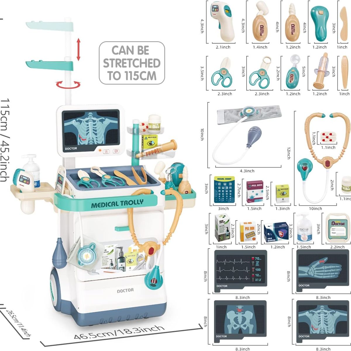 GENERICO - Set de doctor para niños con 26 pzas